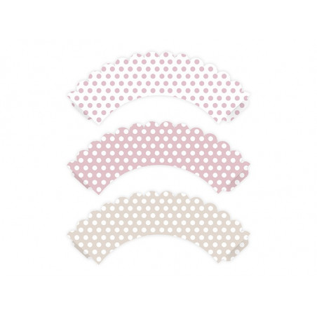 Contours à Cup Cakes Rose à pois Sweet Table Contours à Cup Cakes Rose à pois Sweet Table
