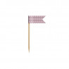 Mini Piques avec drapeaux pour Cup Cakes Rose à pois Sweet Table Mini Piques avec drapeaux pour Cup Cakes Rose à pois Sweet Table