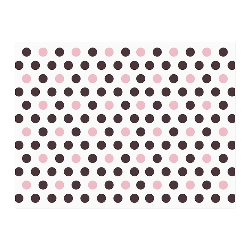 6 Sets de Table en papier Rose et Marron assortis