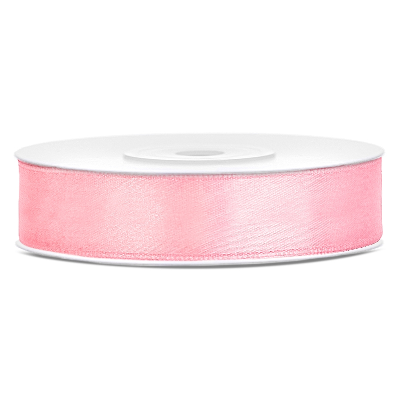 Ruban 12mm Satin Rose Clair