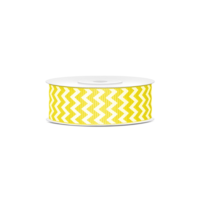 Ruban Chevron Jaune Au Mètre 25mm