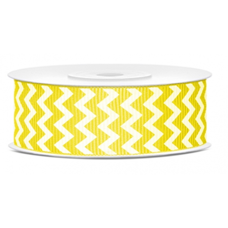 Ruban Chevron Jaune Au Mètre 25mm