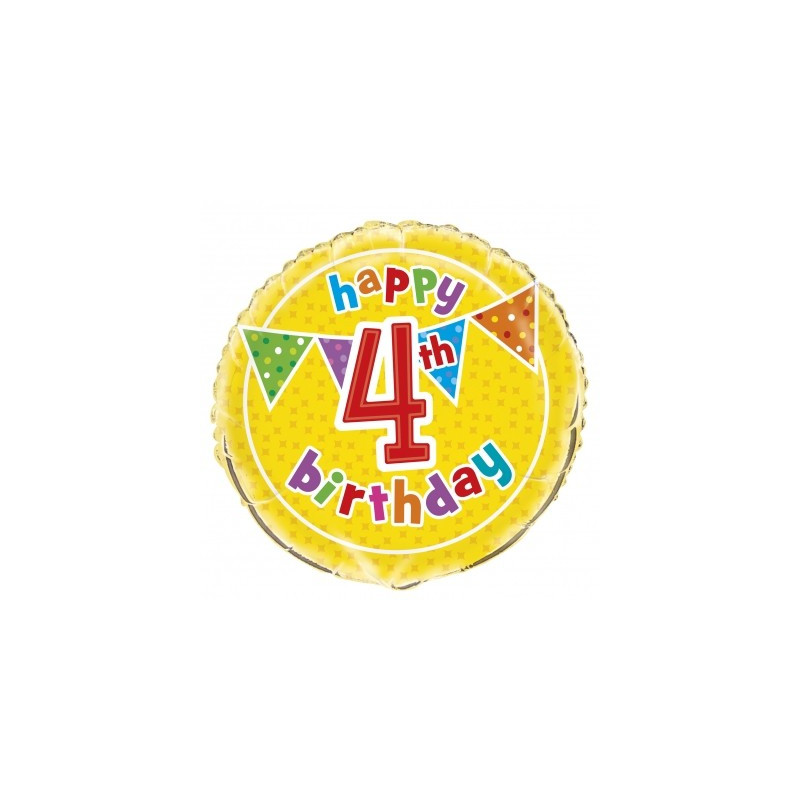 Ballon anniversaire 4 ans - Article de fête