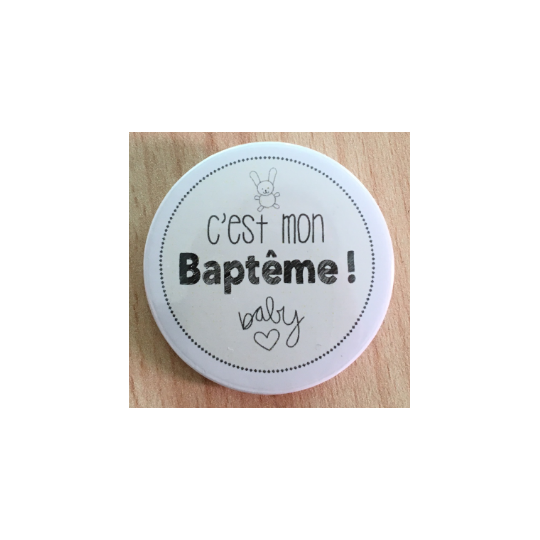 badge parrain marraine c'est mon baptême cadeau