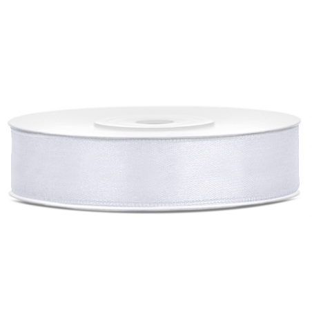 Bobine Ruban Satin Blanc 12mm