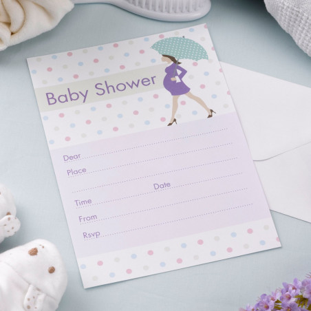 10 Invitations Baby Shower Future Maman