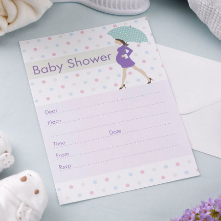 10 Invitations Baby Shower Future Maman