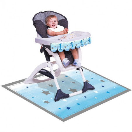 Décoration Chaise Haute Premier Anniversaire Etoiles Bleu Little Star Décoration Chaise Haute Premier Anniversaire Etoiles Bleu Little Star
