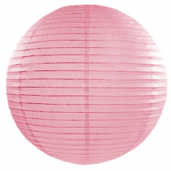 Boule de Papier Rose Clair Lanterne 20 cm Décoration