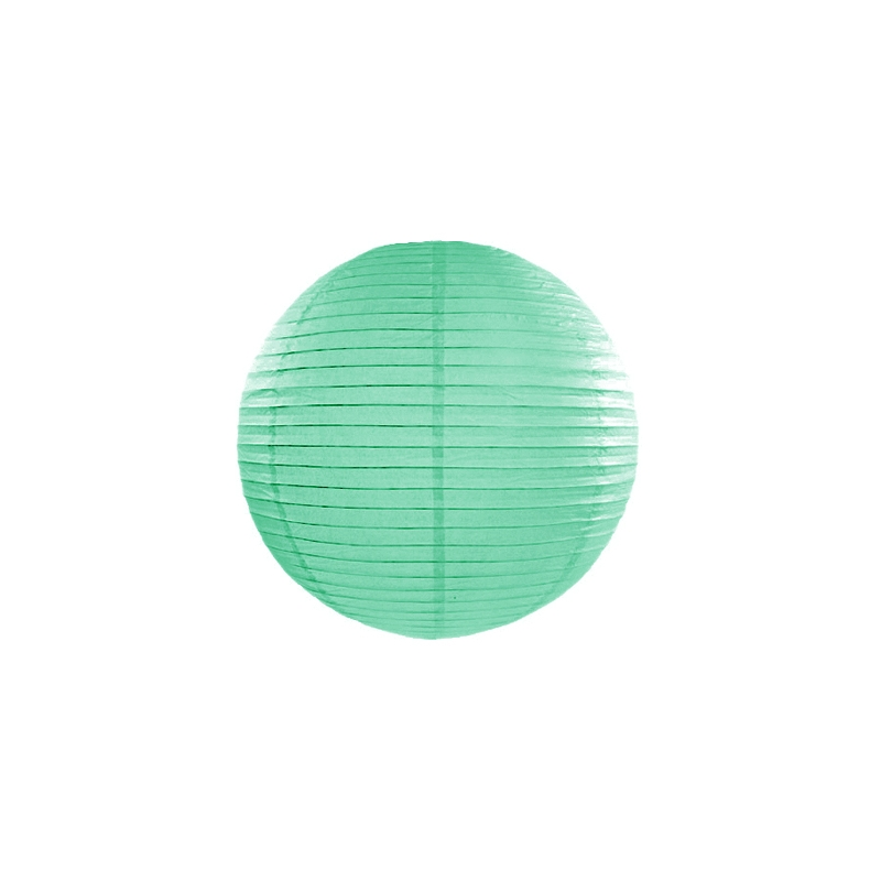 Boule de Papier Vert Pastel Lanterne 20 cm