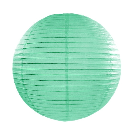 Boule de Papier Vert Pastel Lanterne 20 cm
