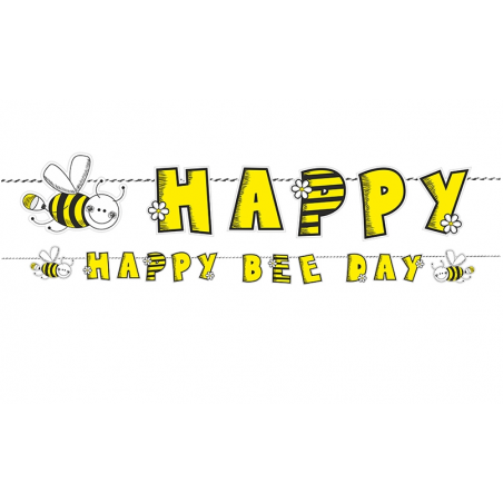 Banderole Anniversaire Abeilles Happy Bee Day