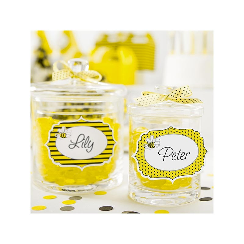 6 Etiquettes Candy Bar ou Marque Places Abeilles 