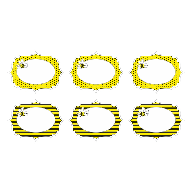 6 Etiquettes Candy Bar ou Marque Places Abeilles 