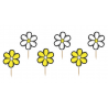 6 Piques Fleurs Toppers à Cup cake Jaune et Noir Abeilles 6 Piques Fleurs Toppers à Cup cake Jaune et Noir Abeilles