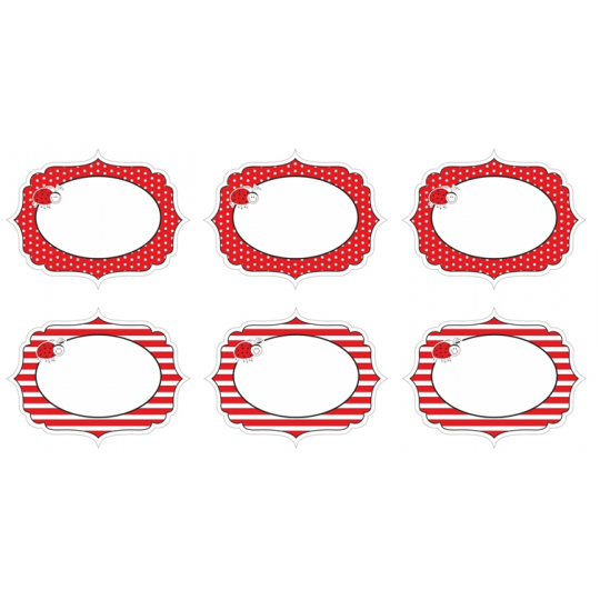 étiquettes adhésives sticker candy bar place thème coccinelle