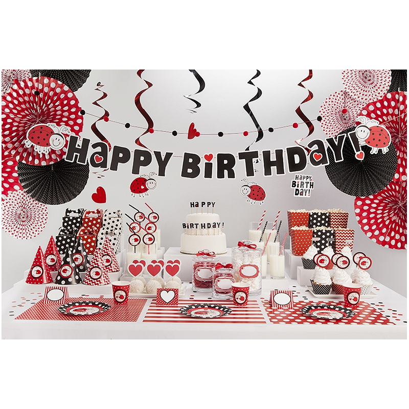 Decorations Guirlandes A Suspendre Theme Coccinelle Rouge Et Noir Decorations Guirlandes A Suspendre Theme Coccinelle Rouge Et Noir