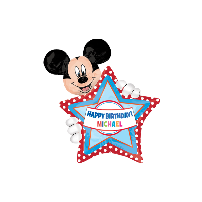 Ballon Alu Personnalisable Etoile Disney Mickey Mouse Anniversaire