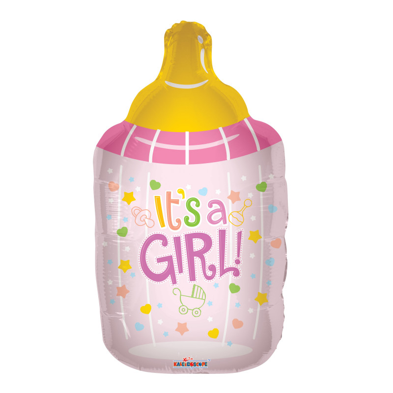 Ballon Géant Biberon Rose It's a Girl Décoration