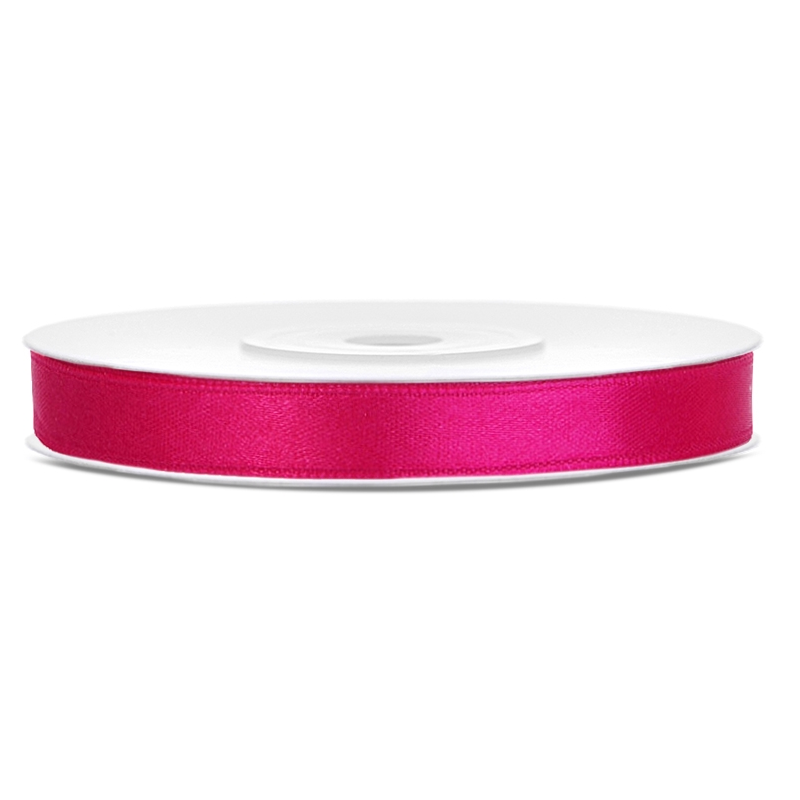 Ruban 6mm Satin Rose Fushia