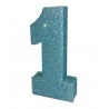 Chiffre Géant Glitter Bleu Pailleté 1 Un