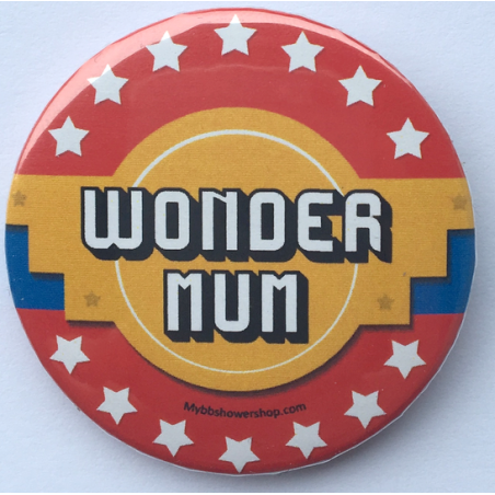 Badge Wonder Mum Super Héros