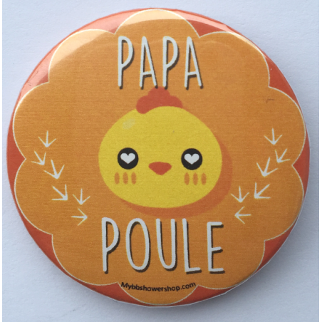 Badge Papa Poule