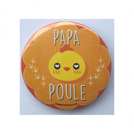 Badge Papa Poule