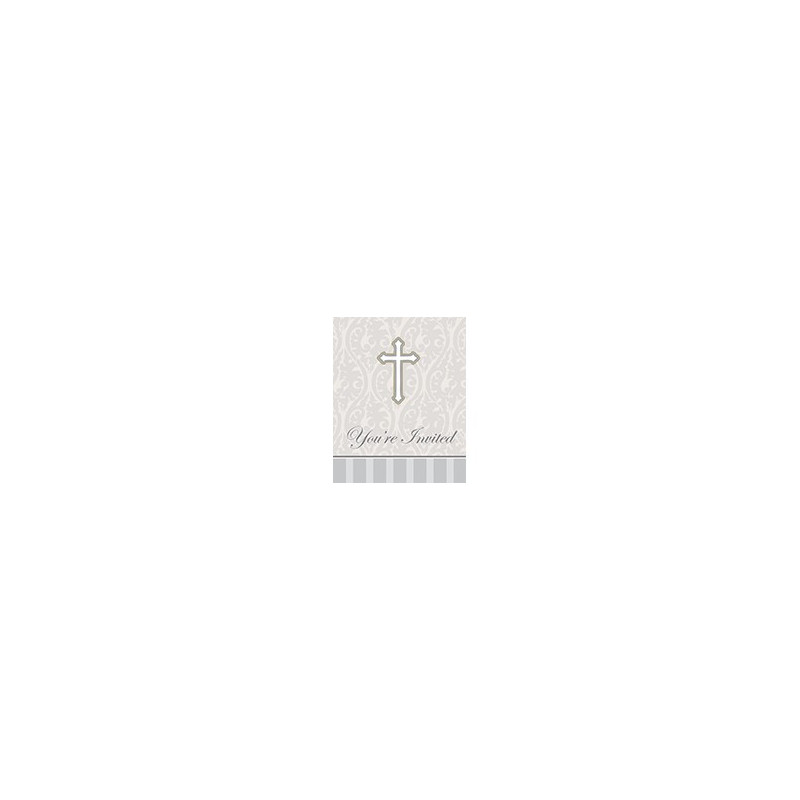 Invitation Papier Pour Bapteme Communion Confirmation Croix Grise Invitation Papier Pour Bapteme Communion Confirmation Croix Grise