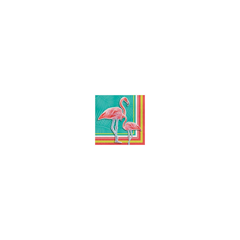 Grandes Serviettes Thème Flamingo Party Flamant Rose