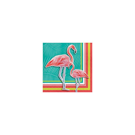 Grandes Serviettes Thème Flamingo Party Flamant Rose