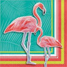 Grandes Serviettes Thème Flamingo Party Flamant Rose