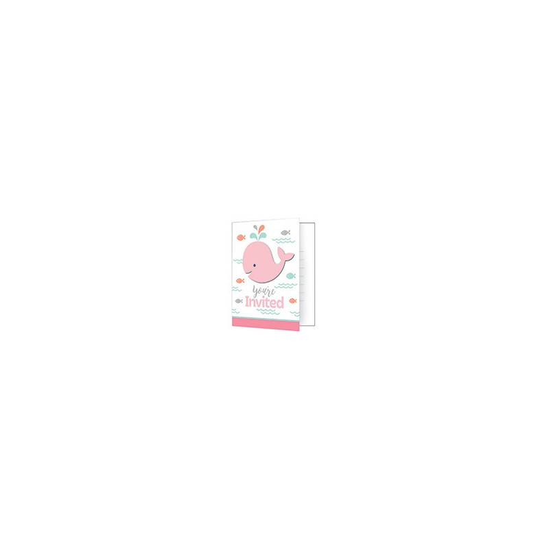 Invitation Baby Shower Anniversaire Fille Theme Baleine Rose Mint Invitation Baby Shower Anniversaire Fille Theme Baleine Rose Mint