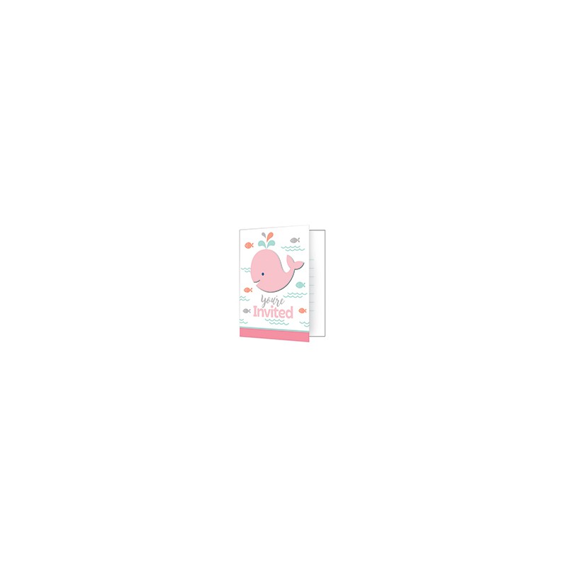 Invitation Baby Shower Anniversaire Fille Theme Baleine Rose Mint Invitation Baby Shower Anniversaire Fille Theme Baleine Rose Mint