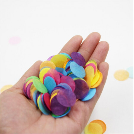 Confettis Ronds Mix Couleurs Papier de soie