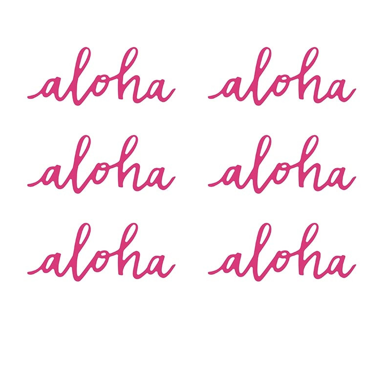 6 Décorations Aloha En Papier Rose Fushia Déco de table