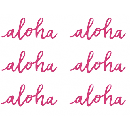 6 Décorations Aloha En Papier Rose Fushia Déco de table