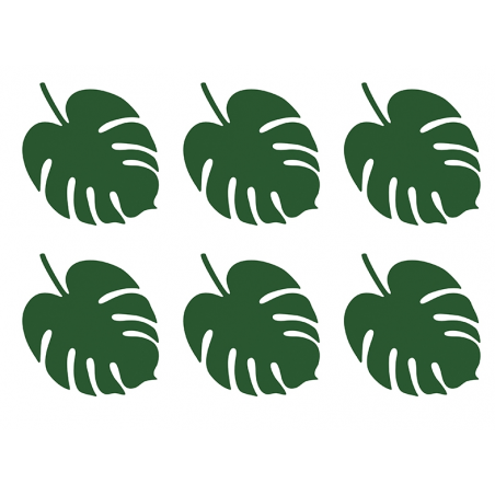 6 Décorations Feuilles Jungle En Papier Vert Foncé Décorations 6 Décorations Feuilles Jungle En Papier Vert Foncé Décorations