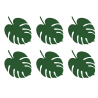 6 Décorations Feuilles Jungle En Papier Vert Foncé Décorations 6 Décorations Feuilles Jungle En Papier Vert Foncé Décorations