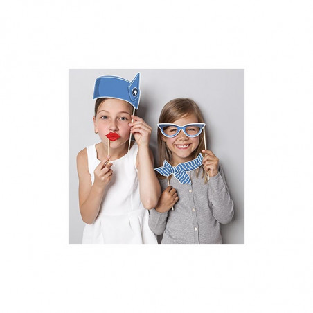 4 Accessoires Photobooth Hôtesse de l'air Avion dans les nuages