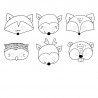 6 Masques à Colorier Animation Activité pour Enfant Anniversaire Rusé comme un renard 6 Masques à Colorier Animation Activité pour Enfant Anniversaire Rusé comme un renard
