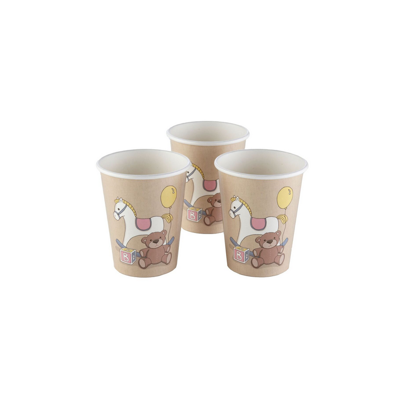 Gobelets Jetables Baby Shower Thème Cheval A Bascule