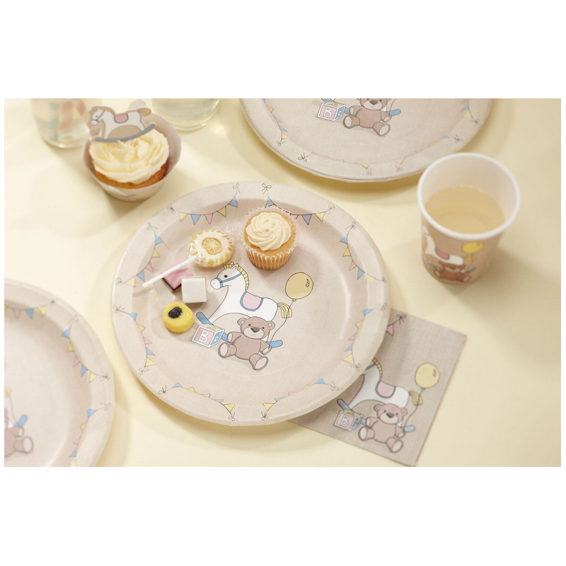 Gobelets Jetables Baby Shower Thème Cheval A Bascule