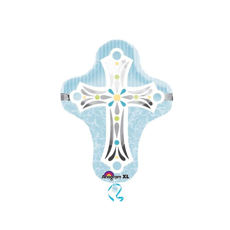 Ballon Géant Croix Bleue Décoration Baptême