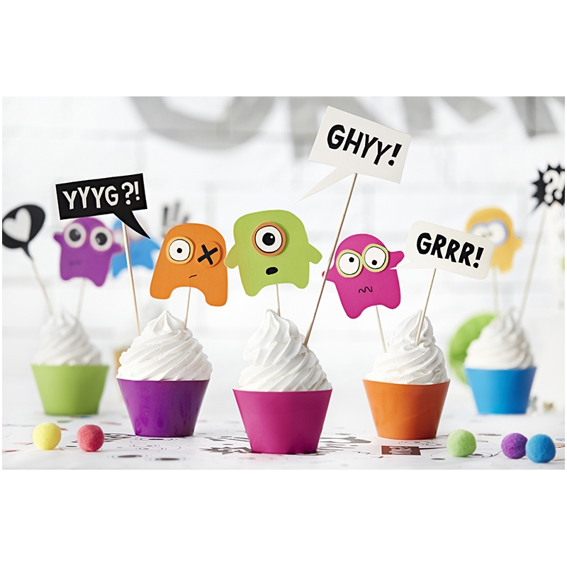 Piques Decors Gateau A Cup Cakes Anniversaire Theme Petits Monstres Piques Decors Gateau A Cup Cakes Anniversaire Theme Petits Monstres