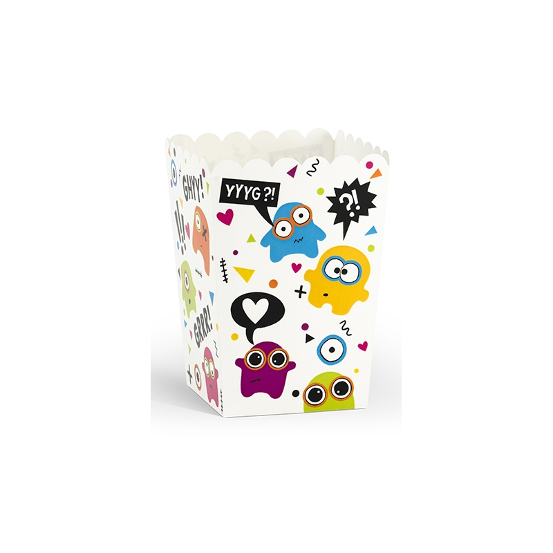 Boîtes à Pop Corn - Petits Monstres Anniversaire pour Enfant 