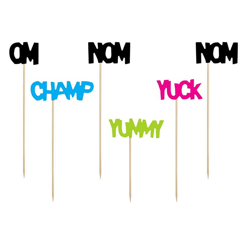 Piques Yummy pour Gâteau Petits Monstres Anniversaire pour Enfant 