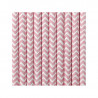 Pailles Rétro Chevron Zig Zag Rose clair Blanc Pailles Rétro Chevron Zig Zag Rose clair Blanc