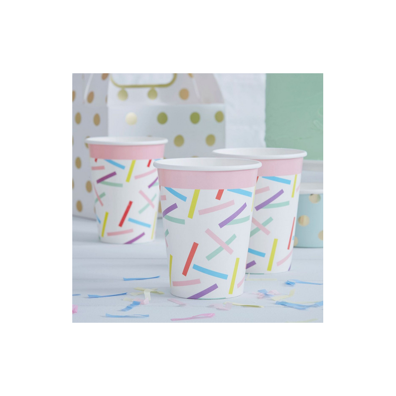 Gobelets Confettis Colorés Party Anniversaire Enfant