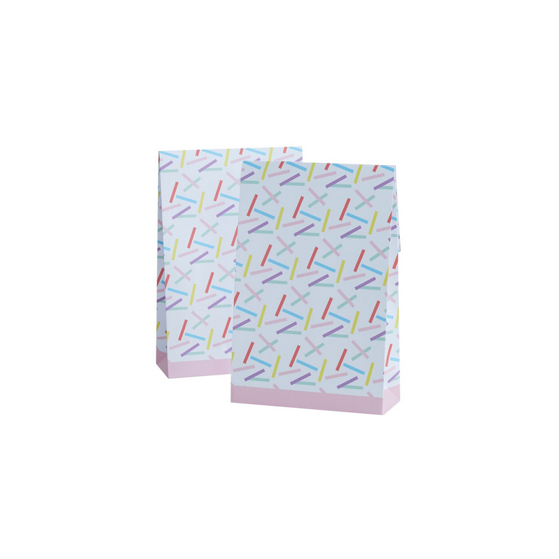 8 Sachets Papier Cadeaux Invités Confettis Colorés Party Anniversaire Enfant